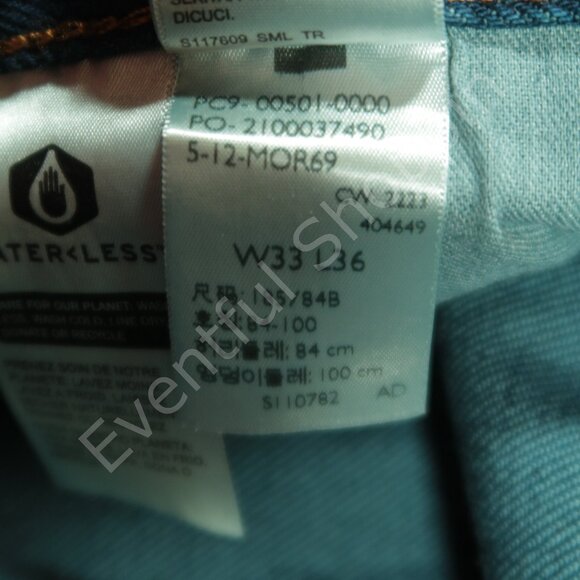 Levis 501 Jeans Mens 33 Blue Original Straight Fit Denim - Picture 5 of 6